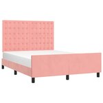vidaXL Cadre de lit sans matelas rose 140x200 cm velours