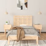 vidaXL Tête de lit murale 81x3x63 cm Bois massif de pin