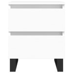 vidaXL Table de chevet Blanc 40x35x50 cm Bois d’ingénierie
