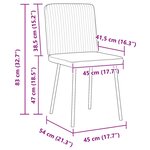 vidaXL Chaises à manger lot de 6 noir velours