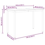vidaXL Table de salle à manger / Table de repas Bois d'ingénierie