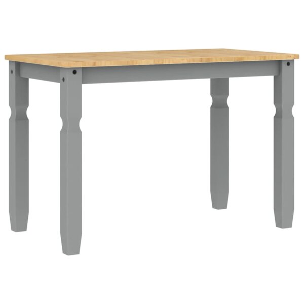 vidaXL Table à manger Corona gris 112x60x75 cm bois massif de pin
