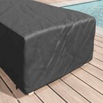 vidaXL Housse de Transat Uni Noir 74 x 210 x 40 cm tissu