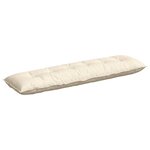 vidaXL Coussin de Dos Crème 180 x 50 cm Tissu en velours côtelé