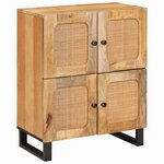 vidaXL Buffet avec porte Marron 60 x 33 x 75 cm Bois de mangue massif