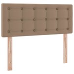 vidaXL Lit avec rangement et LED avec matelas Cappuccino 120 x 200 cm