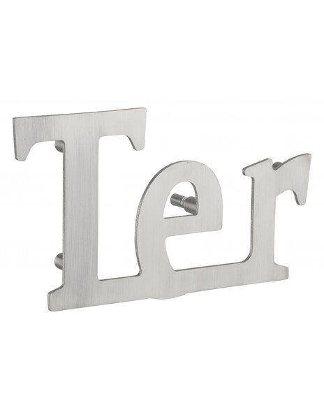 Lettre TER inox H.76mm à visser - THIRARD