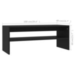 Vidaxl table basse noir 100x40x40 cm bois d'ingénierie