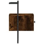 vidaXL Table de chevet murale 2 Pièces chêne fumé 35x30x51 cm