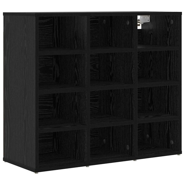 vidaXL Cabinet à chaussures avec étagère Chêne noir 77 5 x 30 x 67 cm