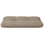 vidaXL Coussin de palette taupe 80x40x12 cm tissu