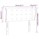 vidaXL Tête de lit avec oreilles Noir 83x23x78/88 cm Velours