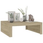 vidaXL Table basse Chêne sonoma 100x100x35 cm Bois d'ingénierie