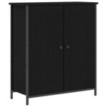 vidaXL Buffet Chêne noir 70 x 30 x 80 cm Bois d'ingénierie