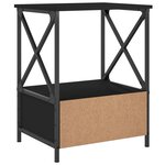 vidaXL Table de chevet noir 50x41x65 cm bois d’ingénierie
