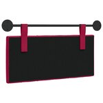 vidaXL Tête de lit suspendue Avec lumière LED Bordeaux Velours