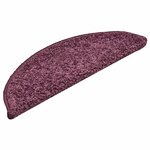 vidaXL Tapis d'escalier 30 Pièces violet foncé 56x17x3 cm
