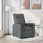 vidaXL Fauteuil inclinable Gris foncé 69 x 86 x 100 cm tissu