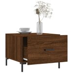 vidaXL Tables basses 2 Pièces chêne marron 50x50x40 cm bois d'ingénierie