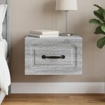 vidaXL Cabinet de chevet mural Sonoma gris 34 5 x 33 x 20 cm