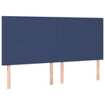 vidaXL Sommier à lattes de lit et matelas et LED Bleu 180x200 cm Tissu