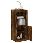 vidaXL Buffet avec lumières LED chêne fumé 41x37x100 cm