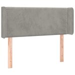 vidaXL Tête de lit avec oreilles Gris clair 83x16x78/88 cm Velours