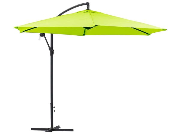 Parasol jardin déporté alu "ilios" - rond - ø 3 m - vert
