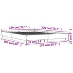 vidaXL Cadre de lit sans matelas chêne fumé 150x200 cm