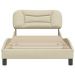 vidaXL Cadre de lit sans matelas crème 100x200 cm tissu
