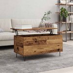vidaXL Table basse Bois ancien 90 x 44.5 x 45 cm Bois d'ingénierie