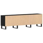 vidaXL Meuble TV Chêne noir 150 x 30 x 44 5 cm Bois d'ingénierie