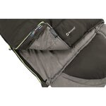 Outwell Sac de couchage Contour Noir nuit Fermeture éclair gauche