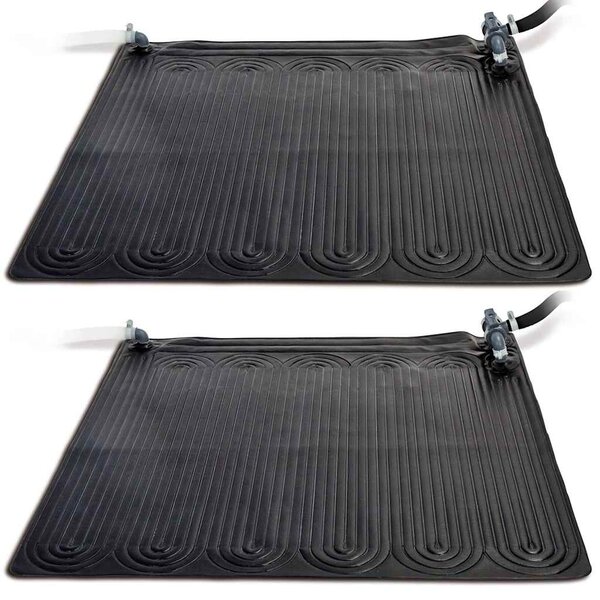 Intex Tapis chauffant solaire 2 Pièces PVC 1 2x1 2 m Noir 28685