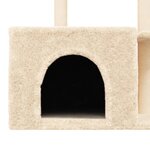 vidaXL Arbre à chat avec griffoirs en sisal crème 110 cm