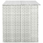vidaXL Boîte de rangement de jardin gris clair 150x100x100 cm rotin