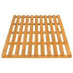 vidaXL Tapis de bain Uni Marron 100 x 53 cm bois