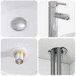 vidaXL Vanité de lavabo mural Blanc 49 5 x 44 5 x 66 cm