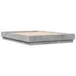 vidaXL Cadre de lit gris béton 140x190 cm bois d'ingénierie