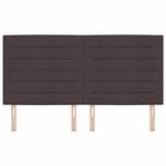 vidaXL Tête de lit Autre avec tête de lit Marron foncé 180 cm tissu