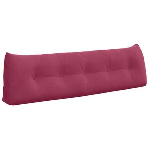vidaXL Coussin de Dos Bordeaux 160 x 24 x 50 cm Velours