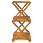 vidaXL Étagère pliable à 3 niveaux Marron 43x31x63 cm Bois d'acacia