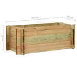 vidaXL Jardinière surélevée pour légumes Bois de pin imprégné 80 cm