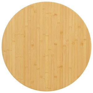 vidaXL Dessus de table Ø80x2 5 cm bambou