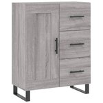 vidaXL Buffet haut Sonoma gris 69 5x34x180 cm Bois d'ingénierie
