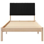 vidaXL Cadre de lit avec tête de lit Marron 90 x 190 cm Pin massif