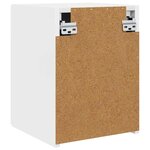 vidaXL Meuble TV mural Montage mural Blanc Brillant 30 x 31 x 40 cm