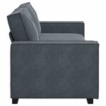 vidaXL Canapé à 3 places Gris foncé 220x78x84 cm Velours