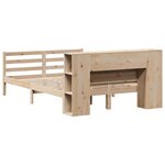 vidaXL Lit bibliothèque sans matelas 150x200 cm bois massif de pin