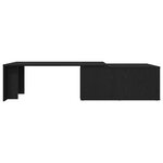 Table basse vidaXL en chêne noir 150x50x35 cm en bois composite